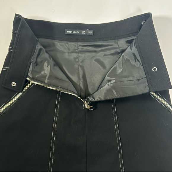 Karen Millen Exposed Zipper A-Line Skirt - Size 6 - Picture 4 of 8